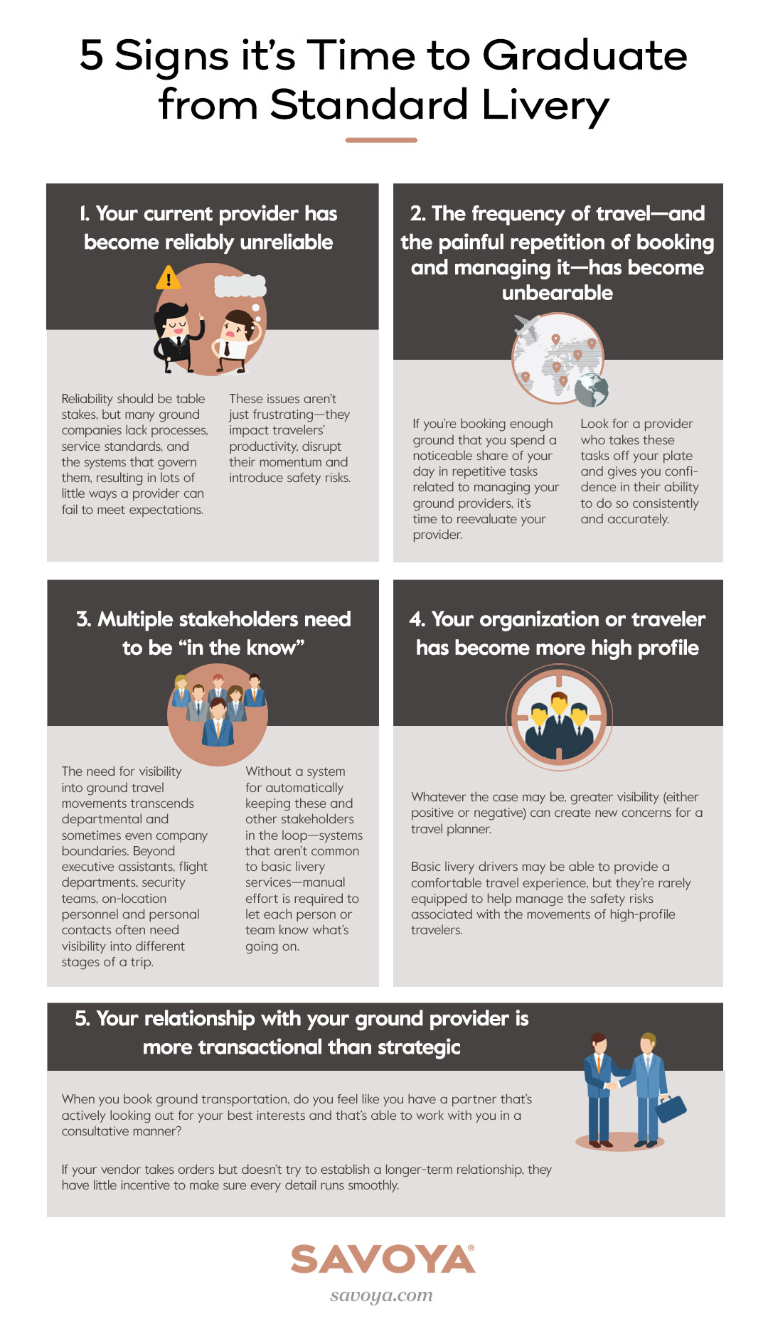 5 Signs It’s Time to Graduate from Standard Livery Infographic